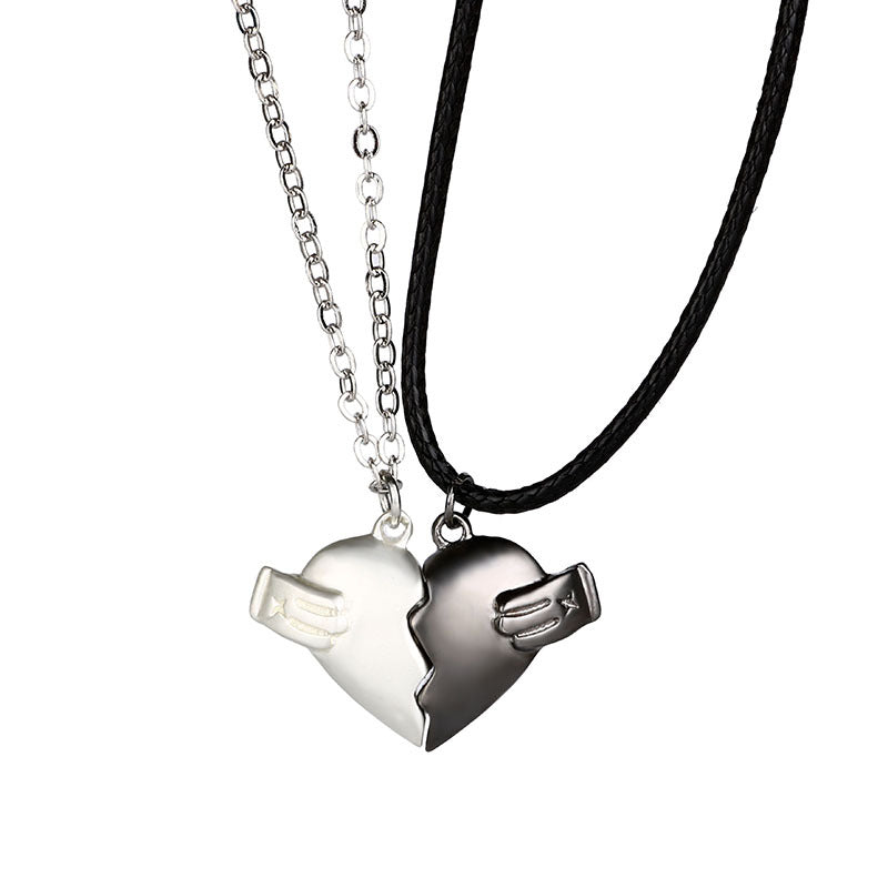 Long-distance Love Couple Necklace When Heart Breaks