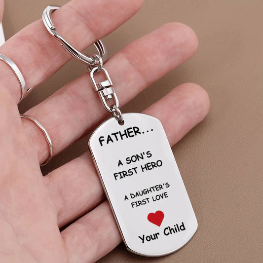 Dad Keychain, Fathers Day Gift From Son Daughter, Gift For Him, Birthday Gift For Daddy