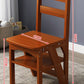 Solid Wood Step Stool In Indoor Living Room