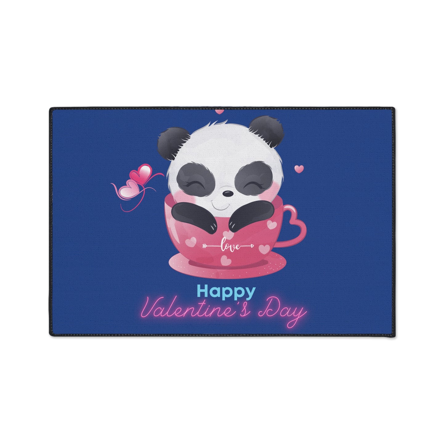 Panda Happy Valentine’s Day Heavy Duty Floor Mat