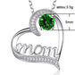 MOM Heart Claw Necklace with Zircon