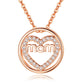 MOM Zircon Round Mother Necklace