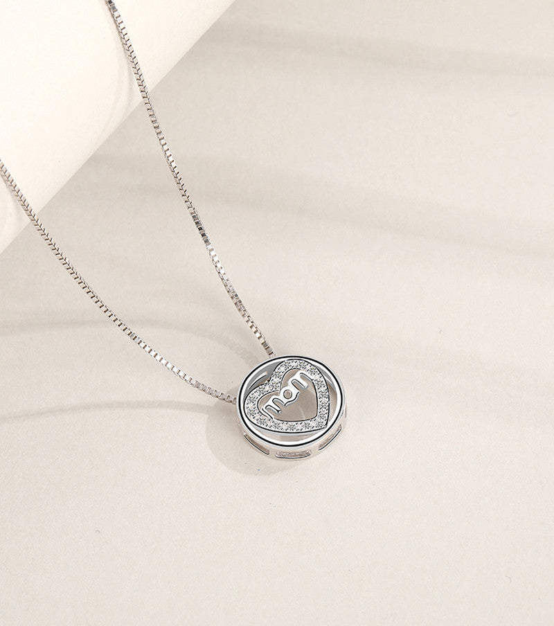 Fashion English Alphabet Mom Necklace Pendant