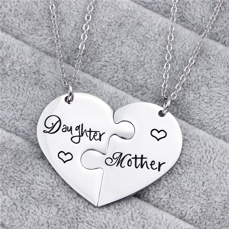 Fashion Mother's Day Gift Mom Daughter Titanium Steel Necklace