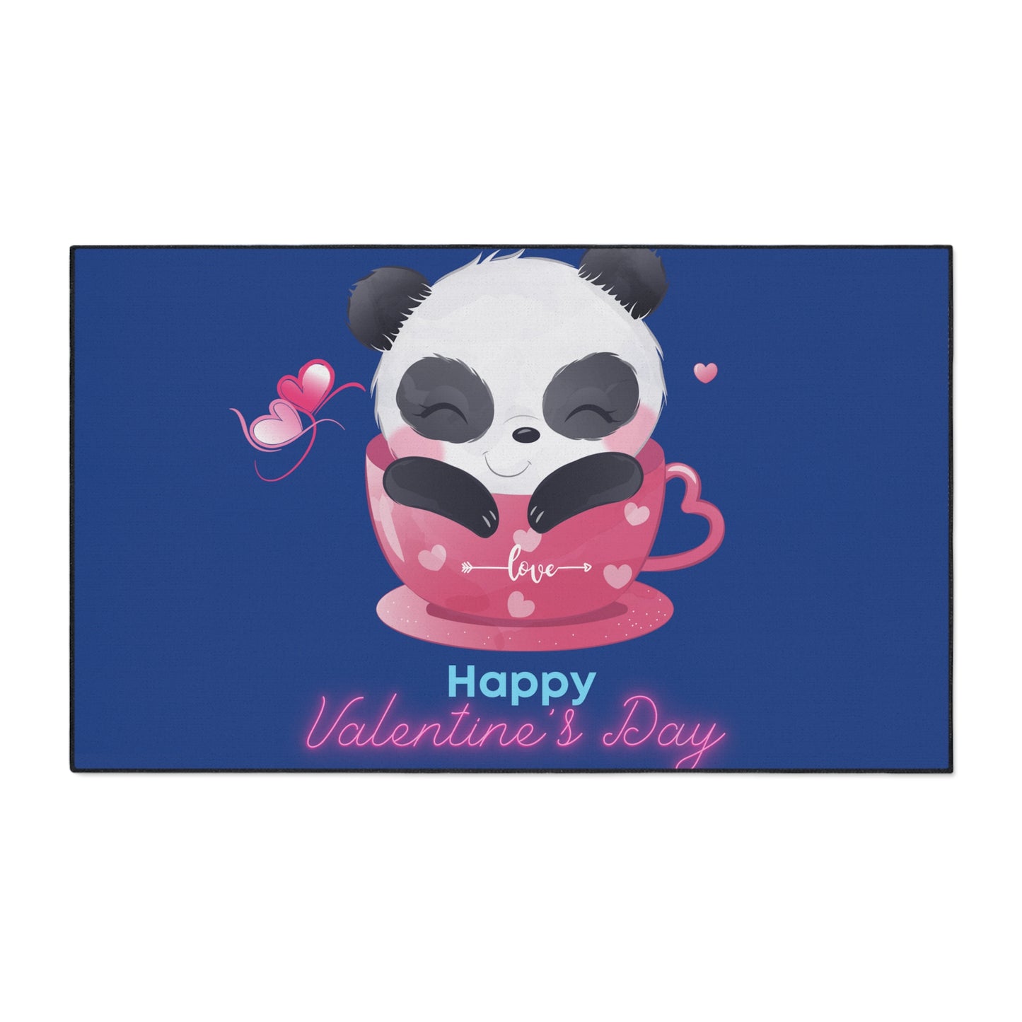 Panda Happy Valentine’s Day Heavy Duty Floor Mat