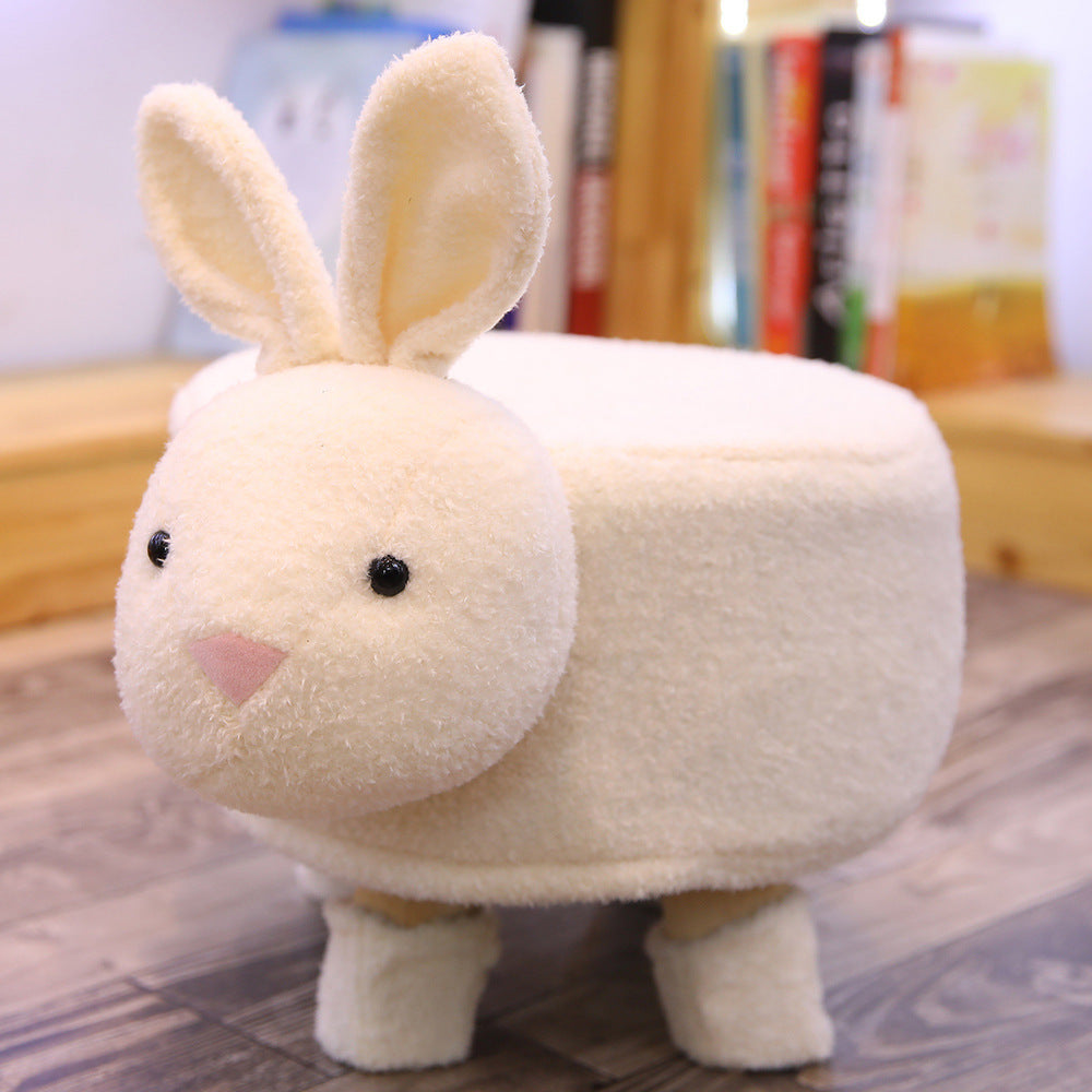 Rabbit plush toy stool