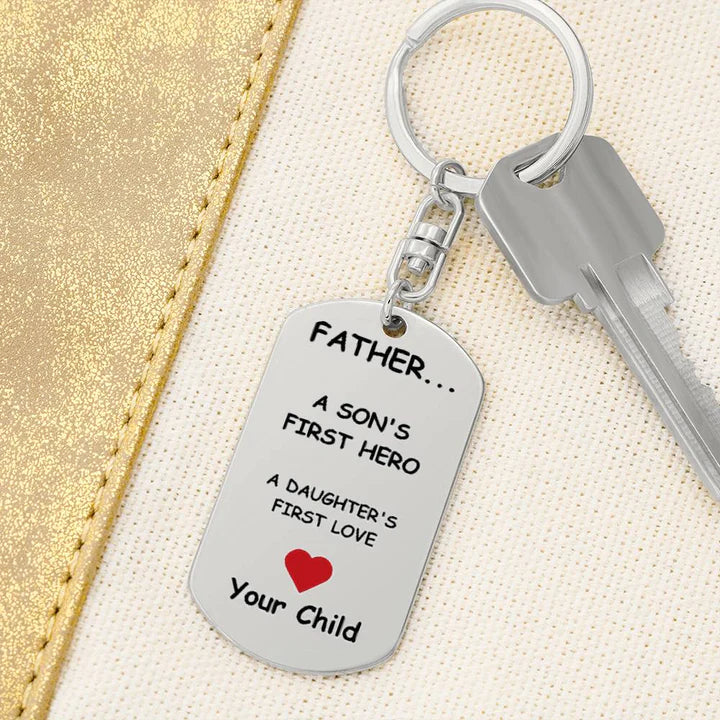 Dad Keychain, Fathers Day Gift From Son Daughter, Gift For Him, Birthday Gift For Daddy