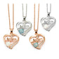 Quick-sell wish exploded to sell mom love heart-shaped Aobao Necklace copper-silver-plated zircon mother\'s birthday gift