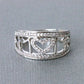 Women's mom ring with rhinestones