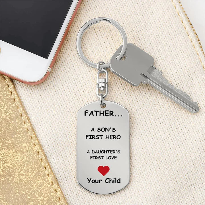 Dad Keychain, Fathers Day Gift From Son Daughter, Gift For Him, Birthday Gift For Daddy