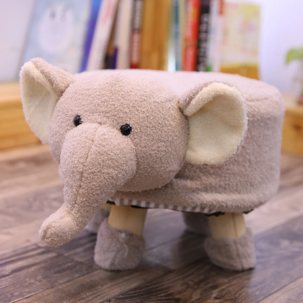 Rabbit plush toy stool