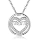 MOM Zircon Round Mother Necklace