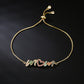 Gold Bracelet Personalized Color Zirconium MOM Jewelry Gift