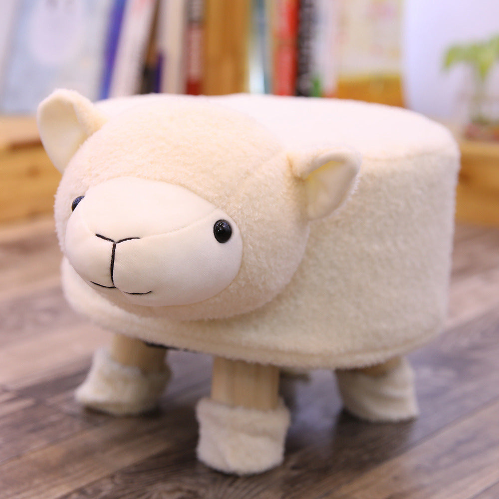 Rabbit plush toy stool