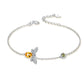 Natural Citrine Peridot Micro Bee Inlaid Bracelet