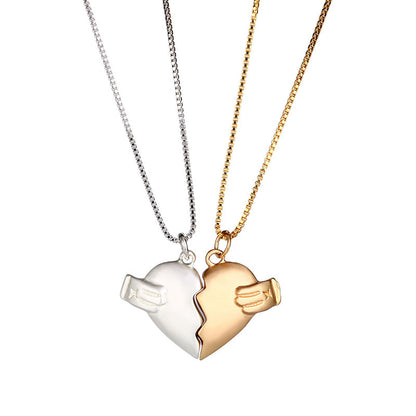 Long-distance Love Couple Necklace When Heart Breaks