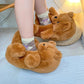 Bear Cotton Slippers Plush Slippers Kappibara Slippers Cartoon Capybara Cotton Slippers