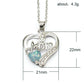 Quick-sell wish exploded to sell mom love heart-shaped Aobao Necklace copper-silver-plated zircon mother\'s birthday gift