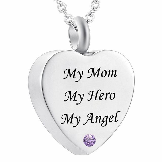 Hot Sale Mom Ashes Necklace Stainless Steel Pendant