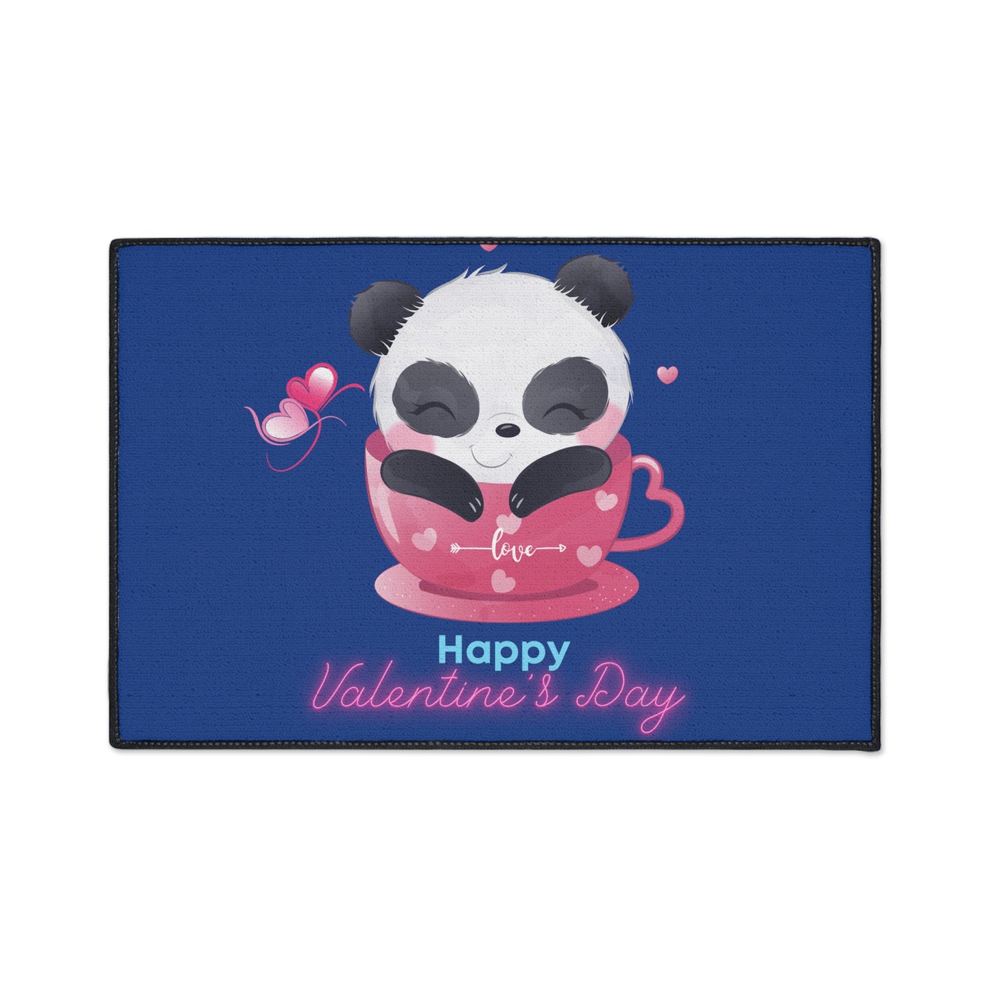 Panda Happy Valentine’s Day Heavy Duty Floor Mat