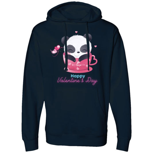 Panda Happy Valentine’s Day Midweight Hooded Sweatshirt