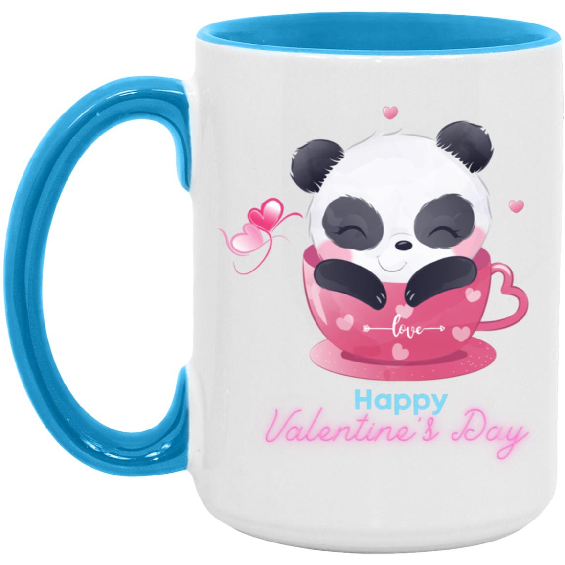 Panda Happy Valentine’s Day 15oz Accent Mug