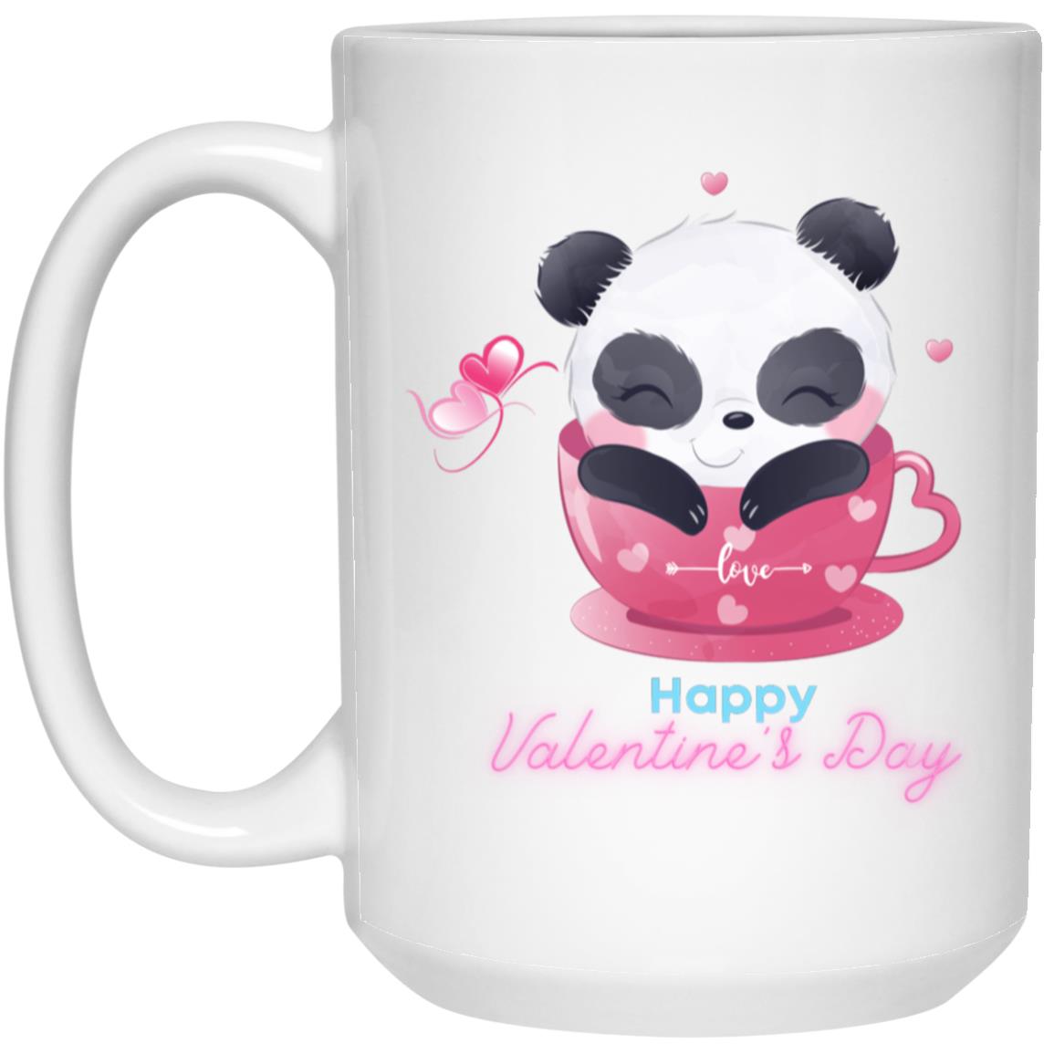 Panda Happy Valentine’s Day 15oz White Mug