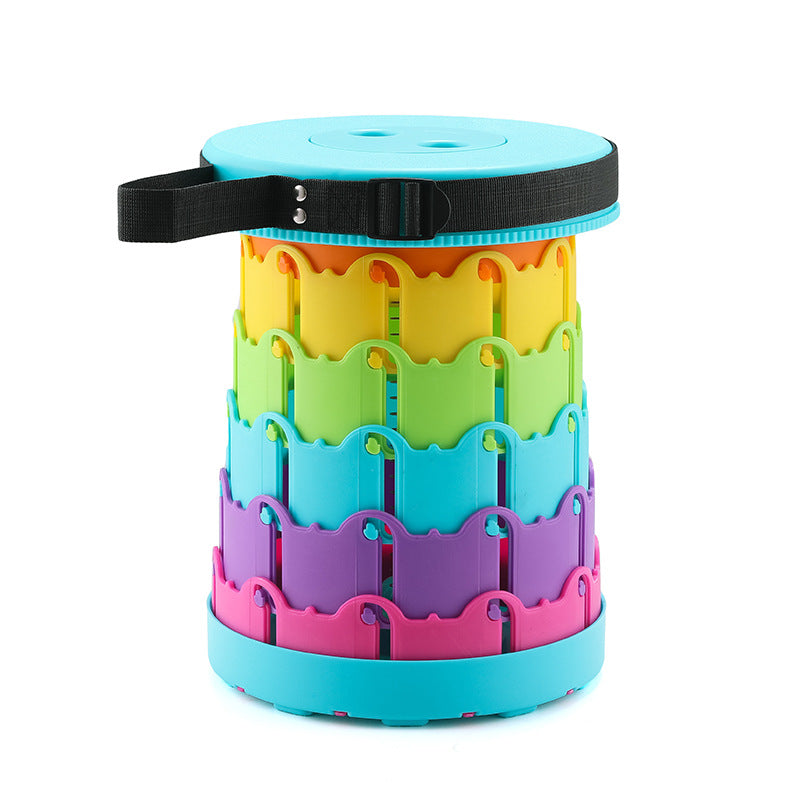 Rainbow Folding Stool Portable Retractable Chair