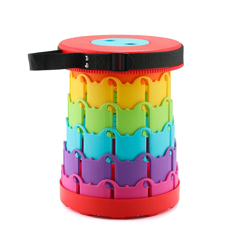 Rainbow Folding Stool Portable Retractable Chair