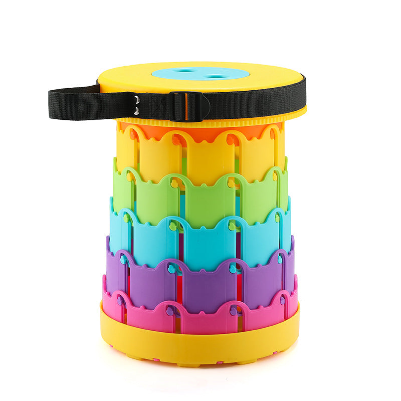 Rainbow Folding Stool Portable Retractable Chair