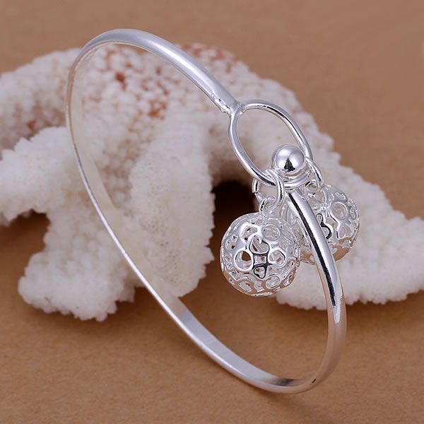 Sterling Silver Bracelet Double Ball Fashion Jewelry