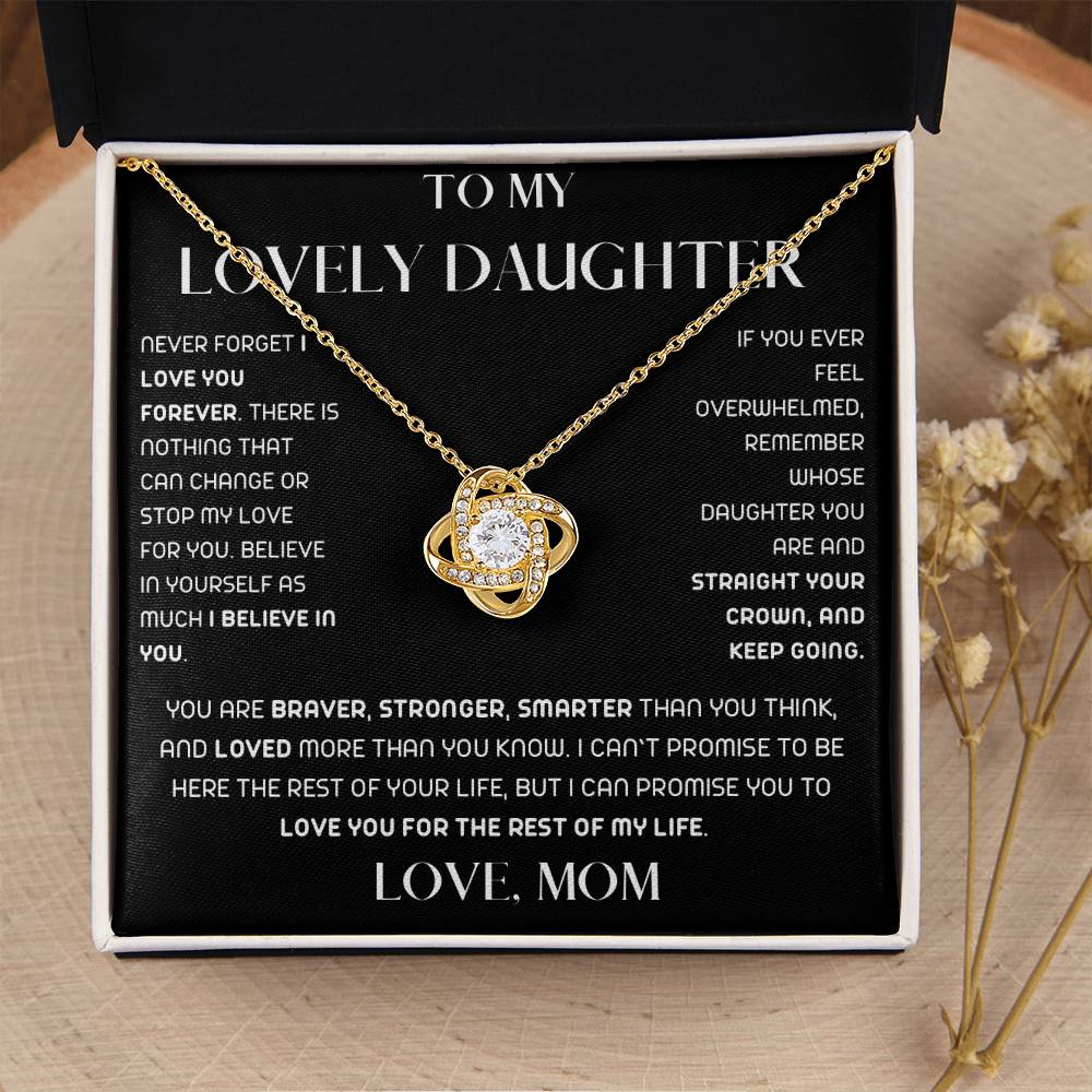 Lovely, beautiful, unique gift for daughter from mom  “Never forget I love you forever “ necklace