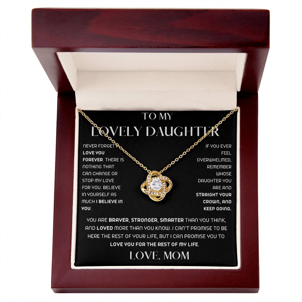 Lovely, beautiful, unique gift for daughter from mom  “Never forget I love you forever “ necklace