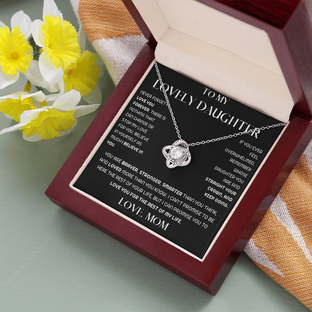 Lovely, beautiful, unique gift for daughter from mom  “Never forget I love you forever “ necklace