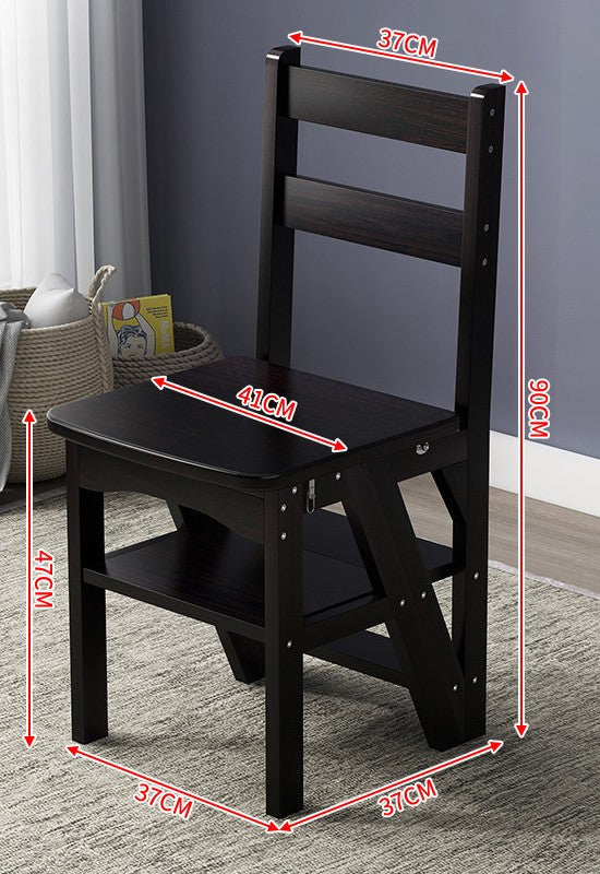 Solid Wood Step Stool In Indoor Living Room