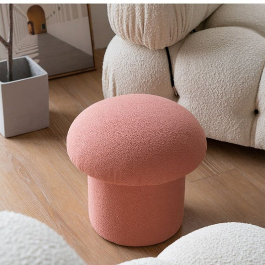 Lamb Flannel Mushroom Stool Small For Children