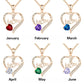 Mom Heart-shaped Diamond-studded Necklace Mother's Day Gift Necklace