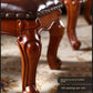 Leather Square Stool Solid Wood Shoe Changing Stool