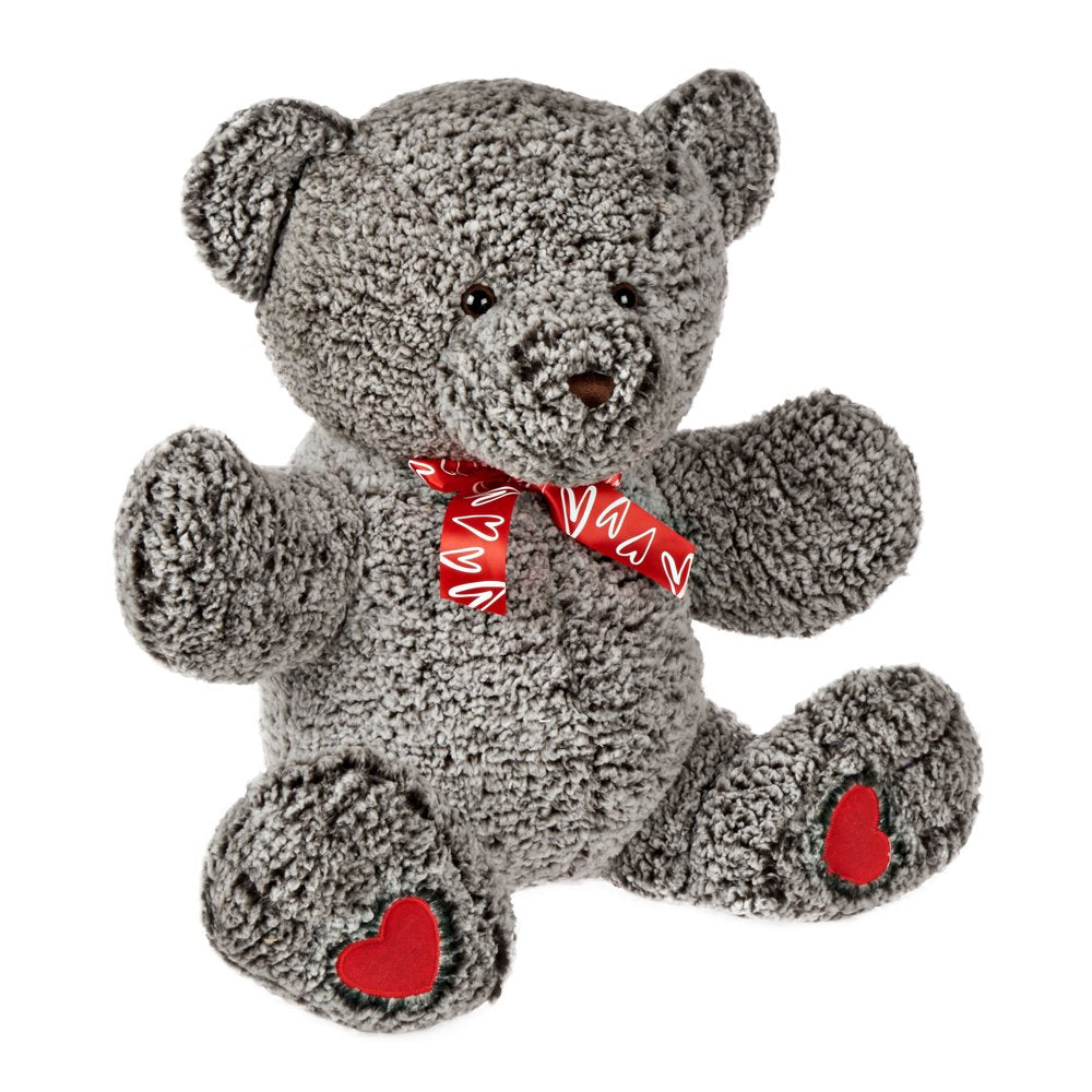 Valentine’S Day Teddy Precious Plush Toy, Gray Bear