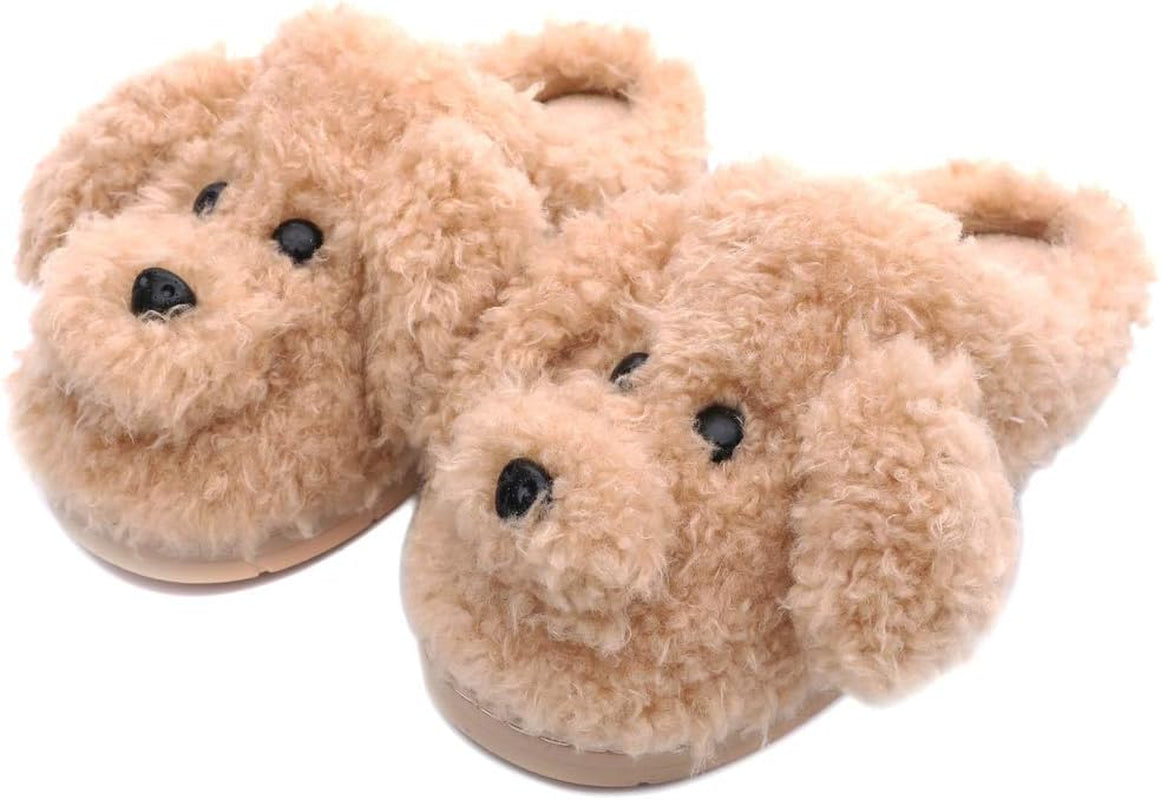 Women'S Cute Animal Slippers Warm Memory Foam Winter Slippers Soft Fleece Plush House Slippers Indoor Outdoor