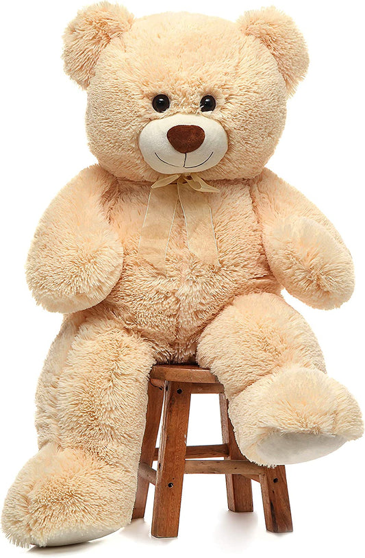 36 Inch Big Teddy Bear Cute Giant Stuffed Animals Soft Plush Bear for Girlfriend Kids, Beige