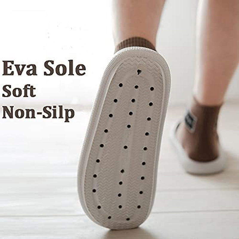 Cloud Slippers for Women and Men, Pillow House Slippers Massage Shower Bathroom Non-Slip Soft Comfy Thick Sole Platform Quick Drying Open Toe Home Cushion Slide Sandals for Indoor & Outdoor