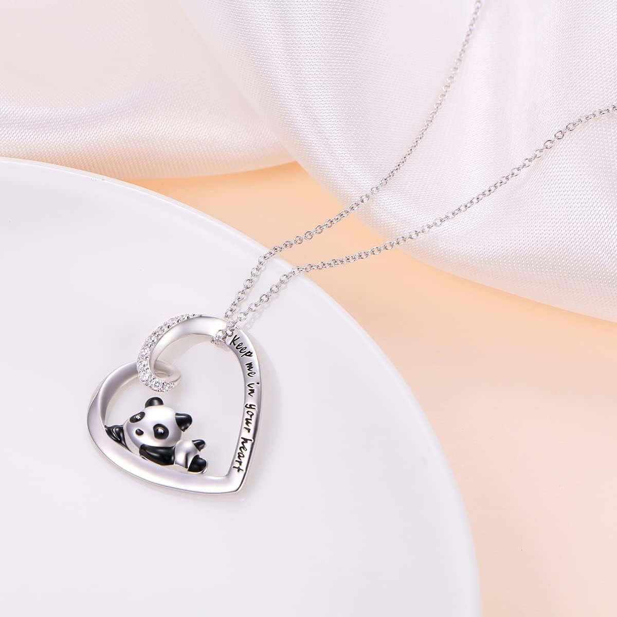 925 Sterling Silver Engraved Heart Necklace Pendant for Women Jewelry Anniversary Birthday Valentine'S Day Gifts for Her