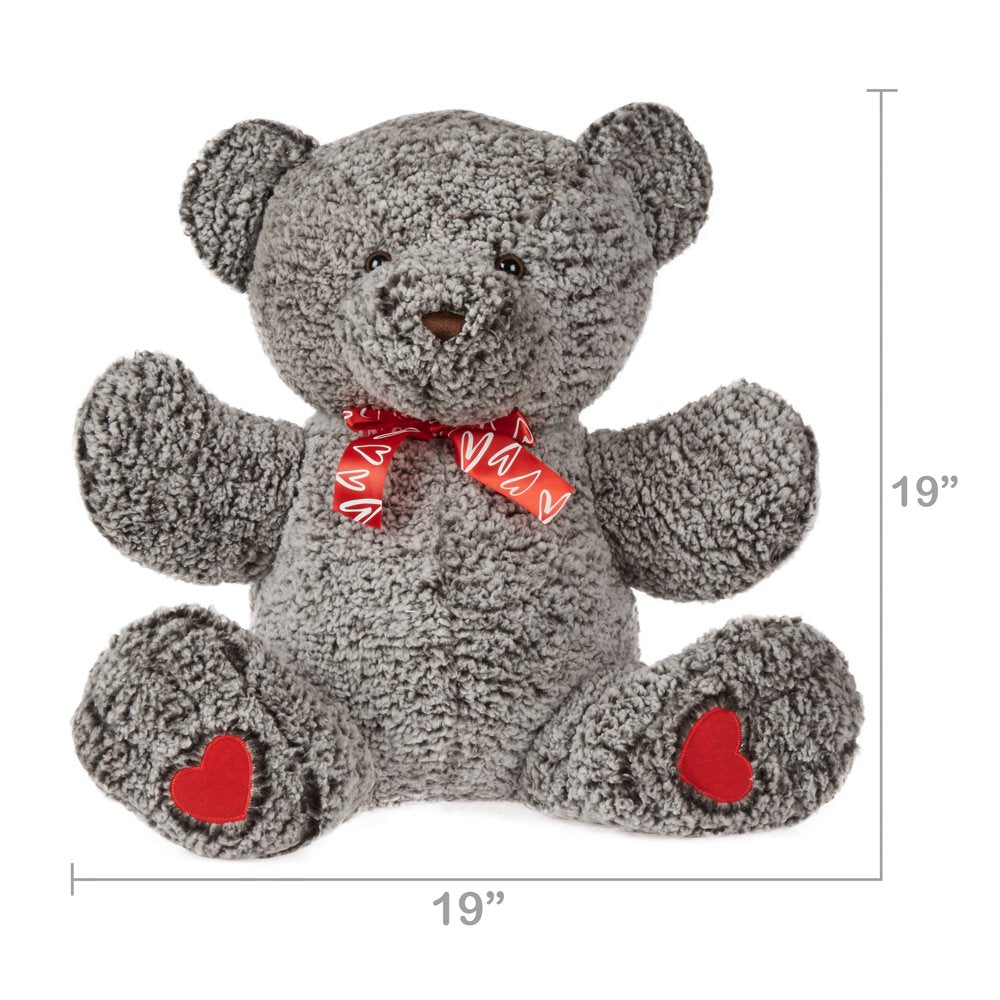 Valentine’S Day Teddy Precious Plush Toy, Gray Bear