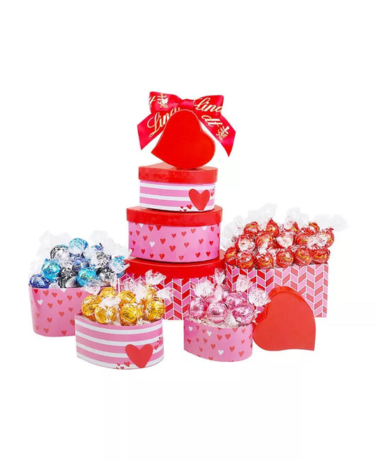 Be Mine Lindt Chocolate Tower for Mother’s Day, birthday, Valentine’s Day, gift for any occasion 