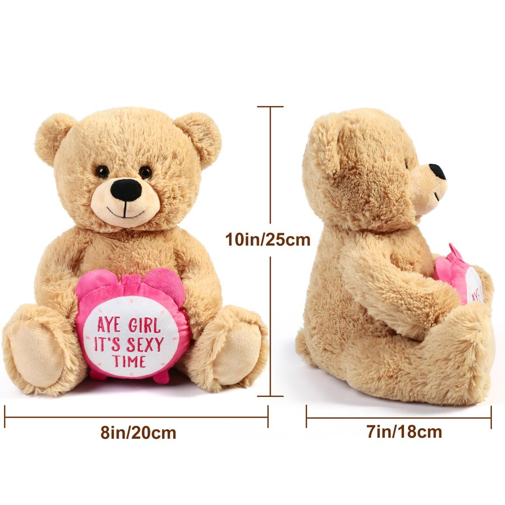 Teddy Bear Stuffed Animal, 12 in Plush Bear Toy Valentines Day Gifts for Girlfriend, Wife