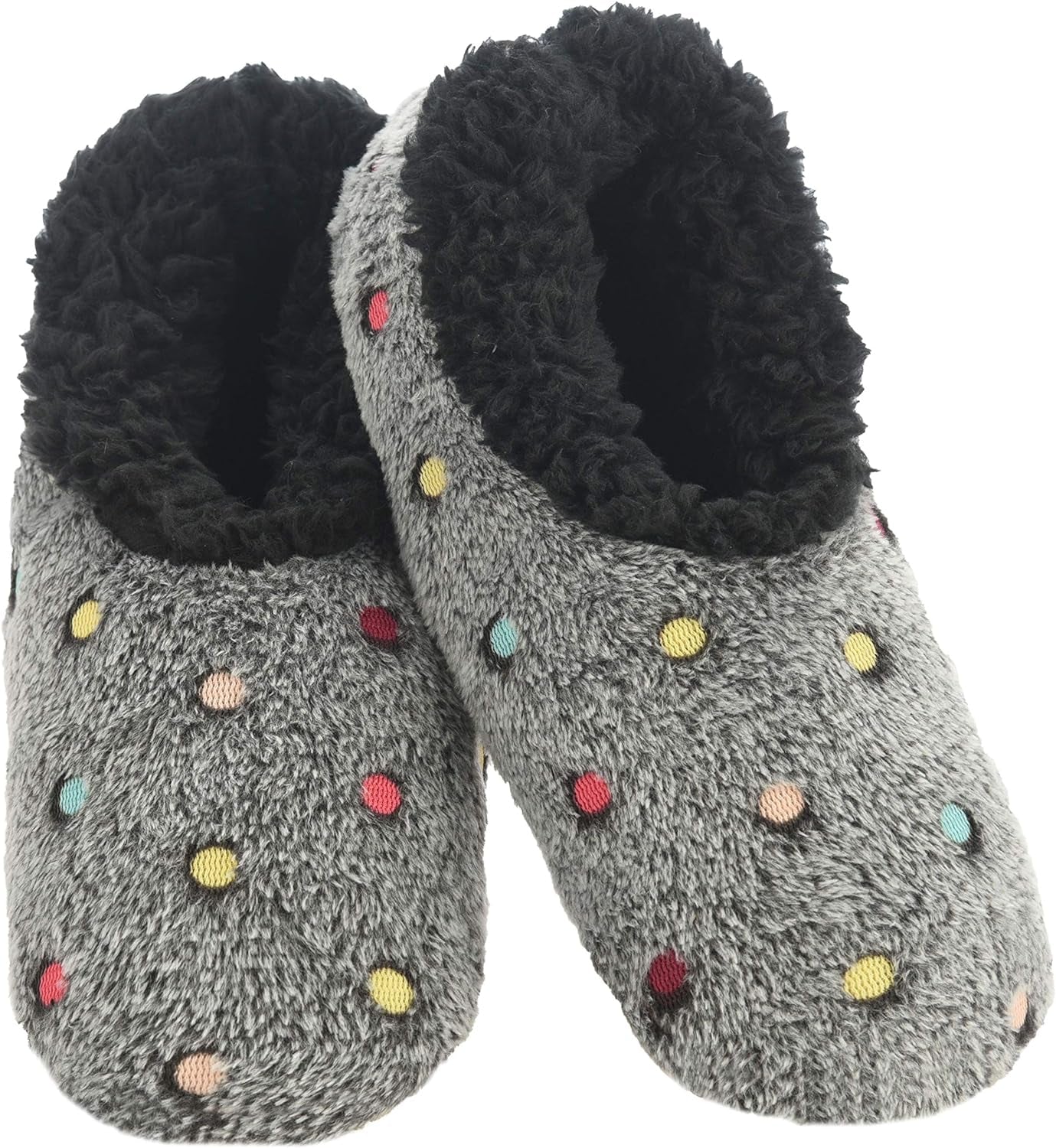 Slippers for Women | Lotsa Dots Colorful Cozy Sherpa Slipper Socks | Womens House Slippers | Cozy Slippers for Women | Colorful Womens Fuzzy Slippers