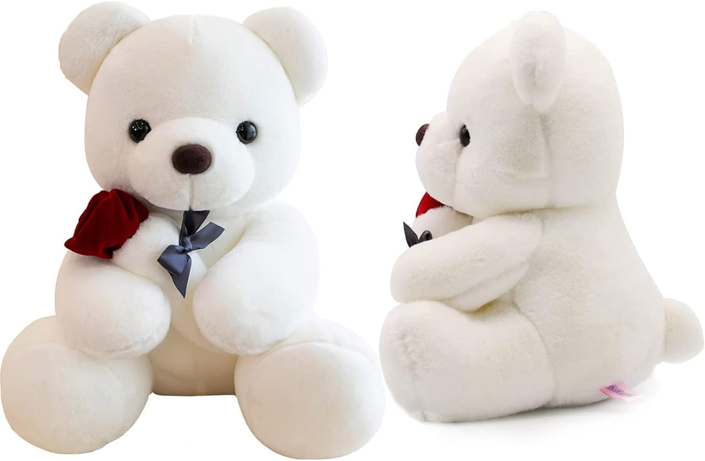 Teddy Bear Plush Stuffed Animal Teddy Bear with Rose,Cute Sweet Bear Great Gift for Your Loved One,Girlfriend Kids Birthday, Valentine, Christmas(18 Inches, White)