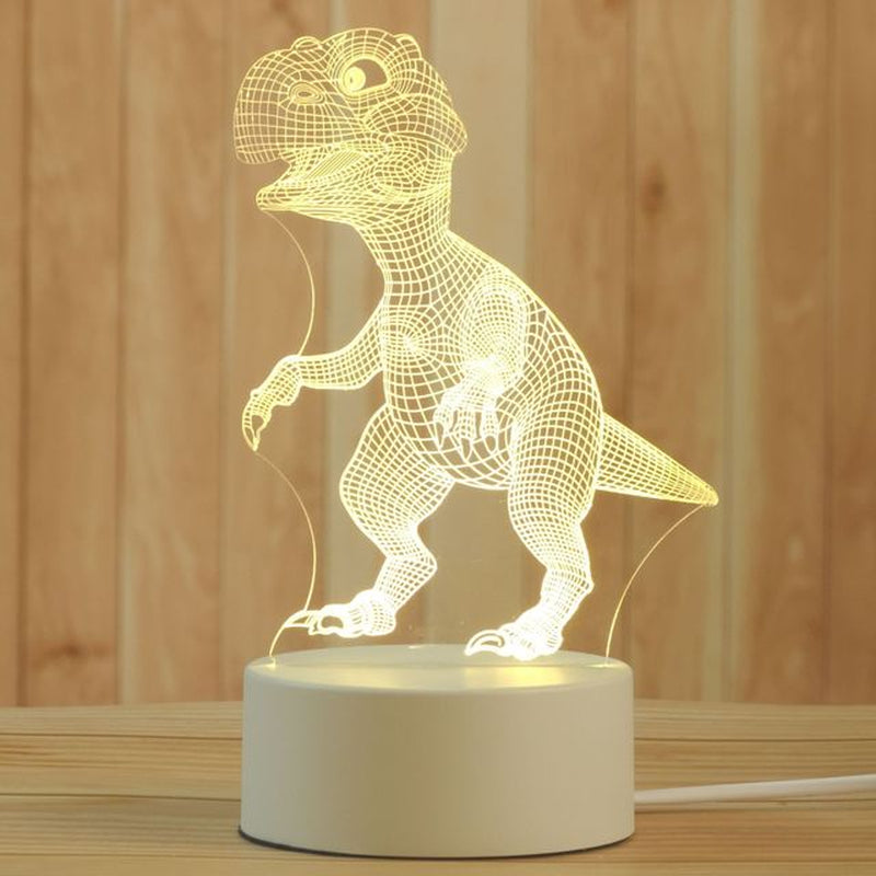 Creative 3D Night Lamp Acrylic Desktop Nightlight Boys and Girls Holiday Gift Decorative Night Lamp Bedroom Bedside Table Lamp