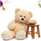 36 Inch Big Teddy Bear Cute Giant Stuffed Animals Soft Plush Bear for Girlfriend Kids, Beige
